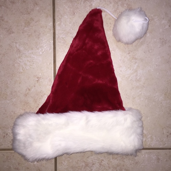 HALCO ADULT SANTA VELVET PLUSH BURGUNDY HAT CHRISTMAS COSTUME ACC… - Picture 1 of 1
